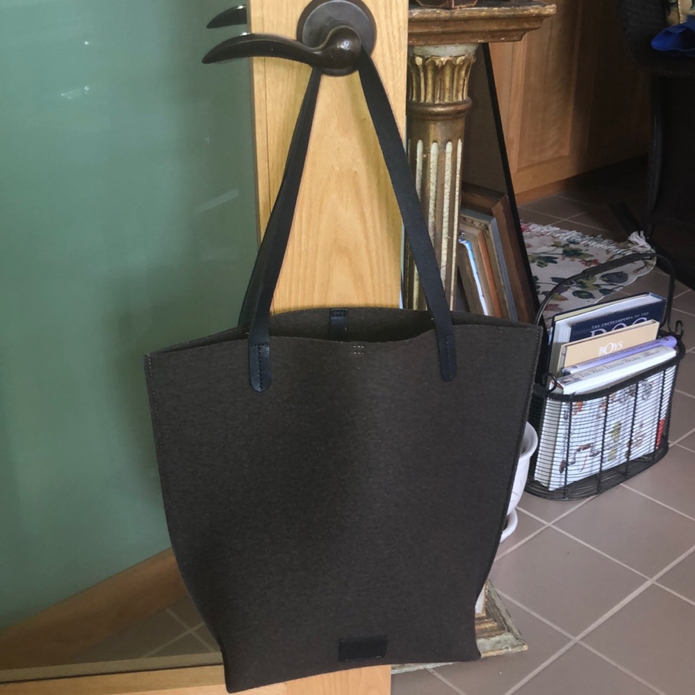 Grf And Lantz Olive Green Felted Hana Tote Euc
